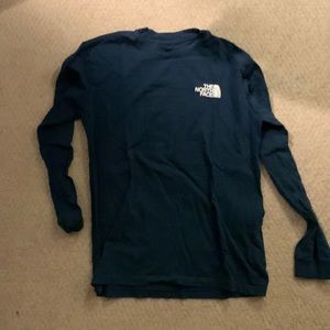 North face blue long sleeve mens medium t shirt